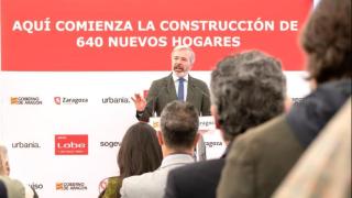 Azcón, este lunes, en un acto en Zaragoza.