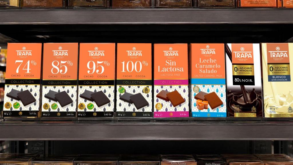 Las ocho tabletas de Chocolates Trapa incorporadas a Eroski