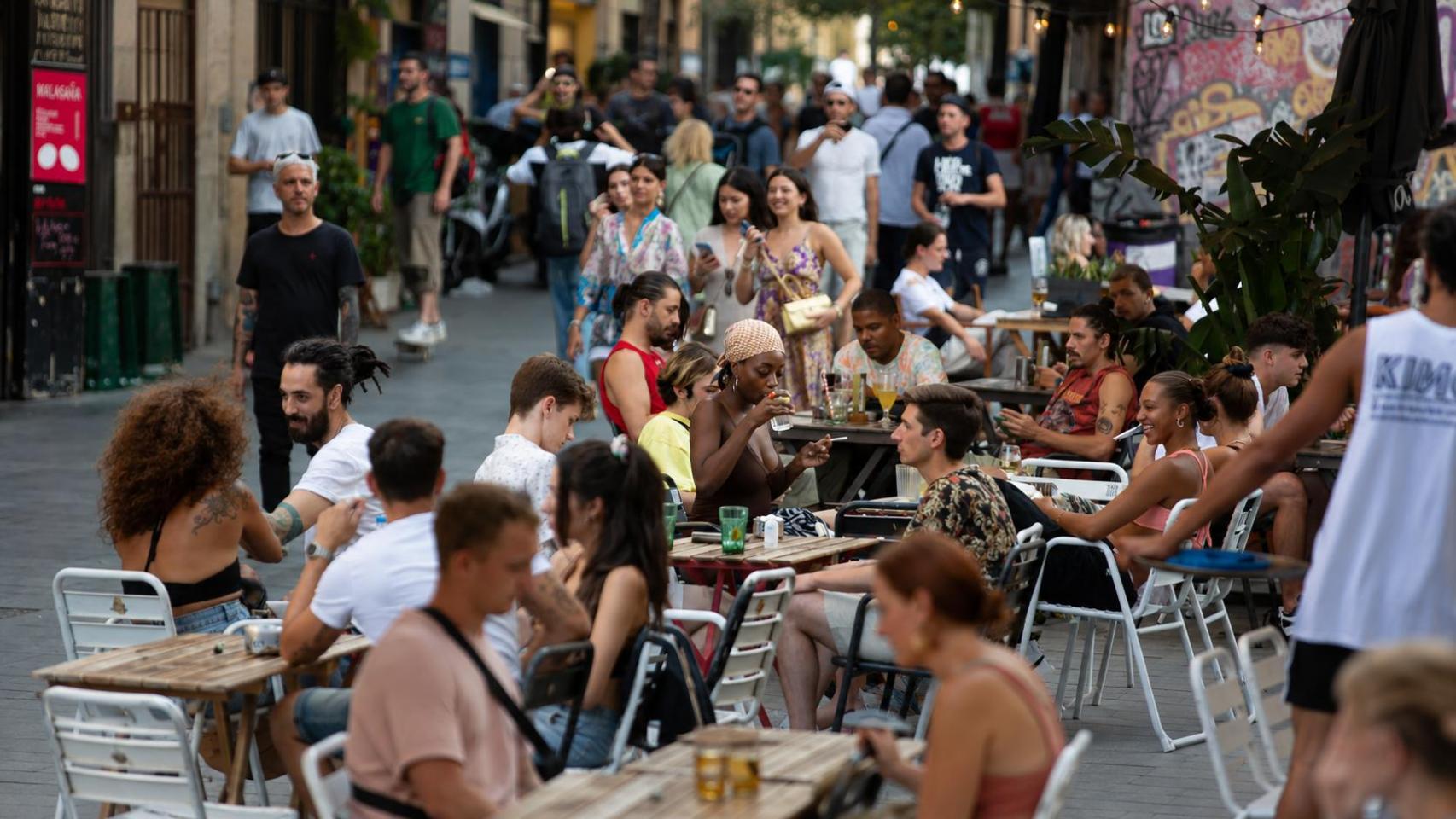 La terraza de un bar.