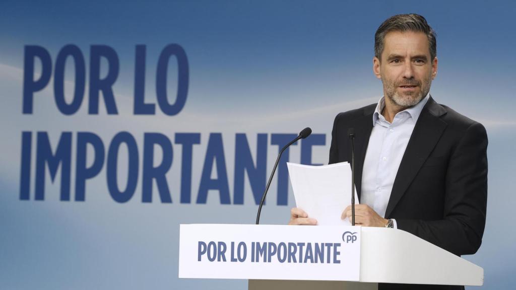 Rueda de prensa del portavoz del PP y vicesecretario de Cultura y Deporte, Borja Sémper, posterior a la reunión del Comité de Dirección del PP.