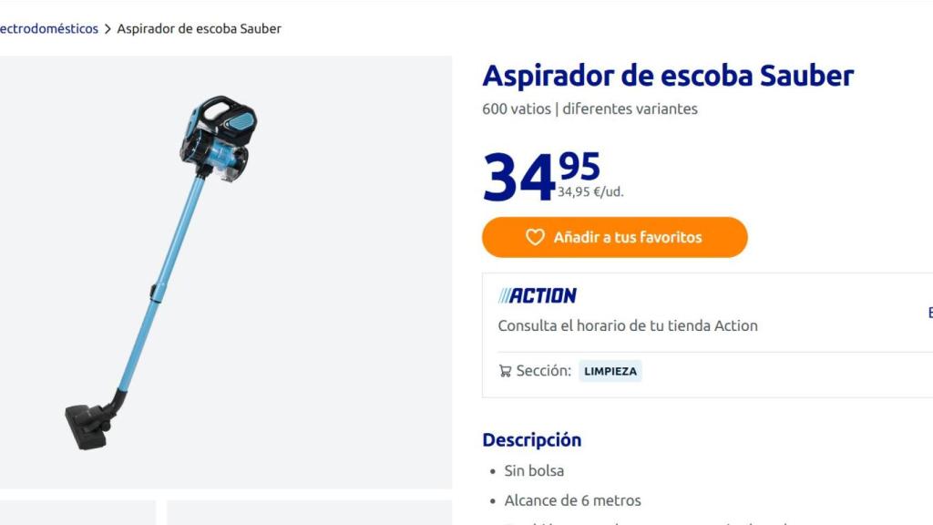 Aspirador de escoba Sauber.