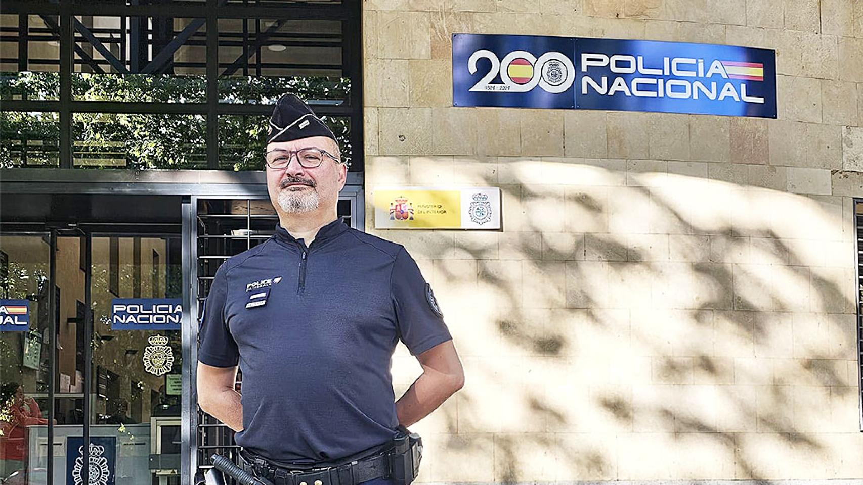 Agrelo Vincenzo en la comisaría de Segovia. 