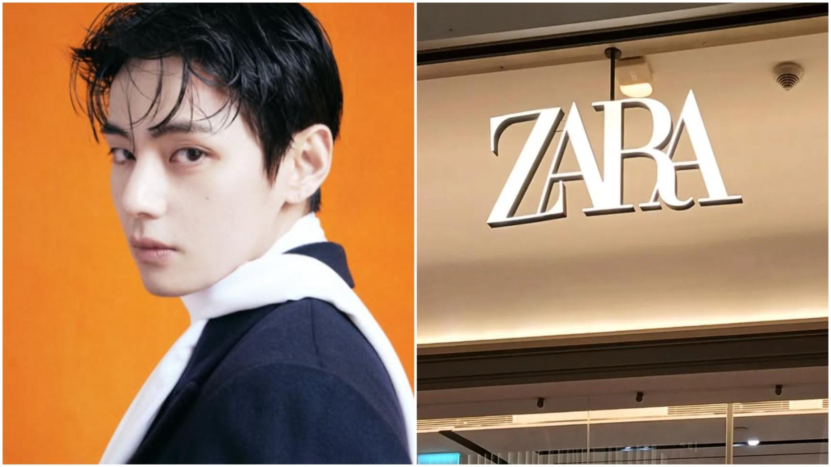 Kim Tae-hyung y la fechada de una tienda de Zara