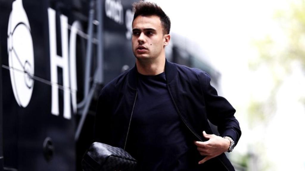 Sergio Reguilón, antes de un partido.