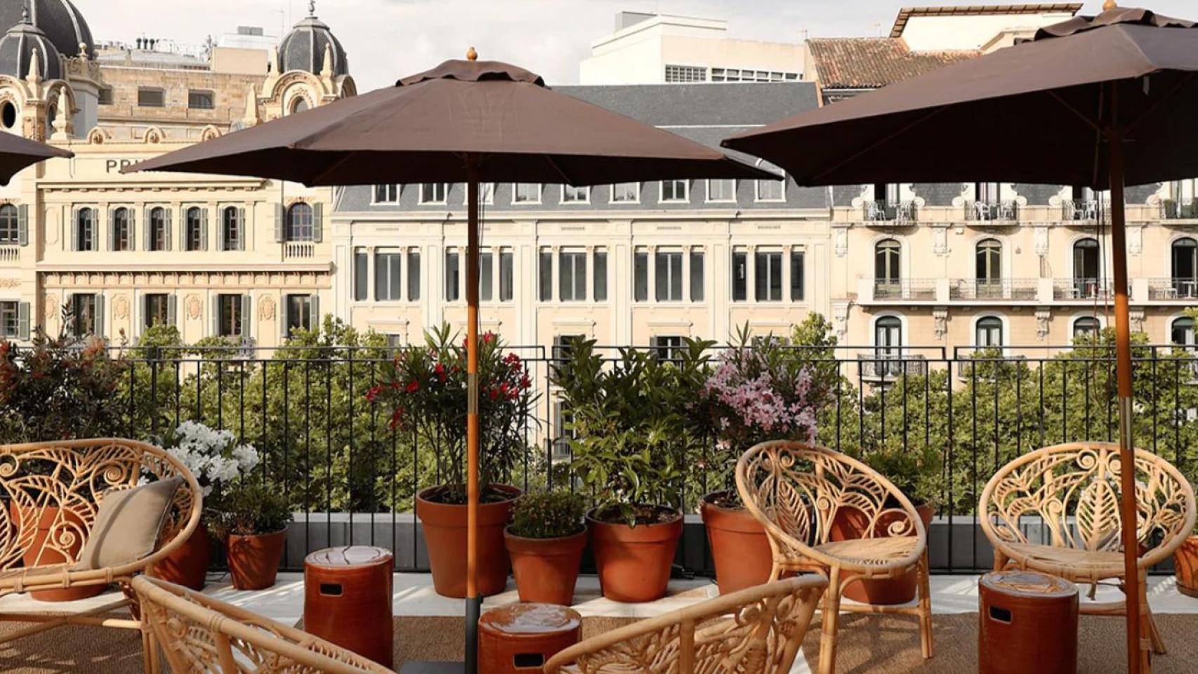 Terraza de uno de los hoteles de Yurbban.