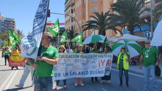 Profesores de Alicante en una manifestación.
