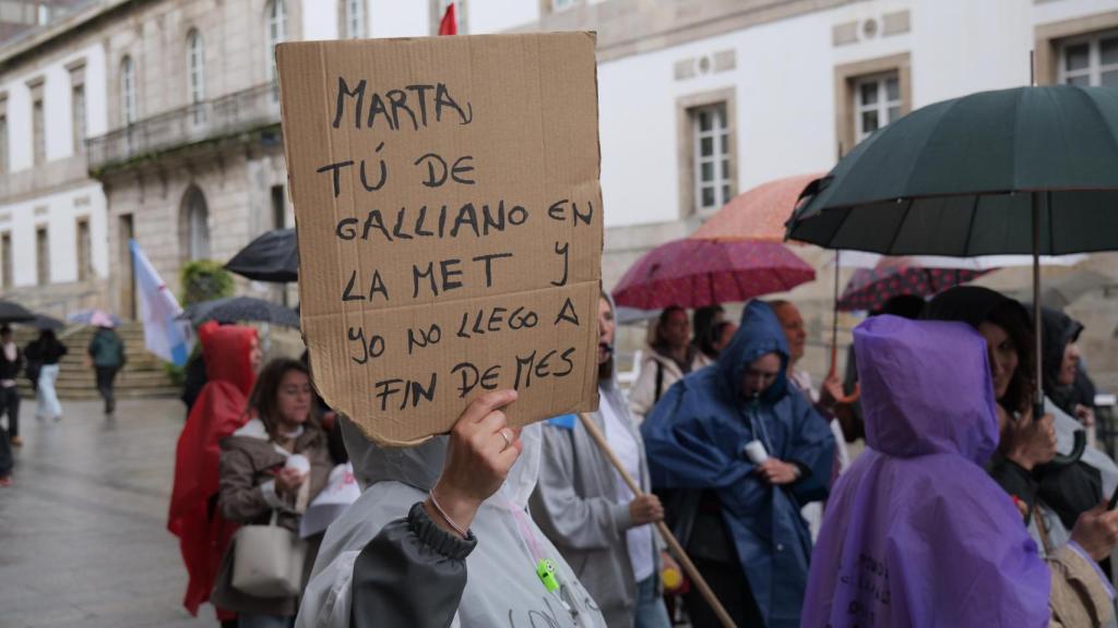 Manifestación sector textil en Vigo