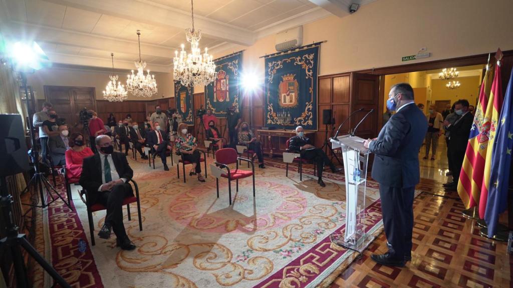 Ábalos, durante su intervención en Teruel en septiembre de 2020.