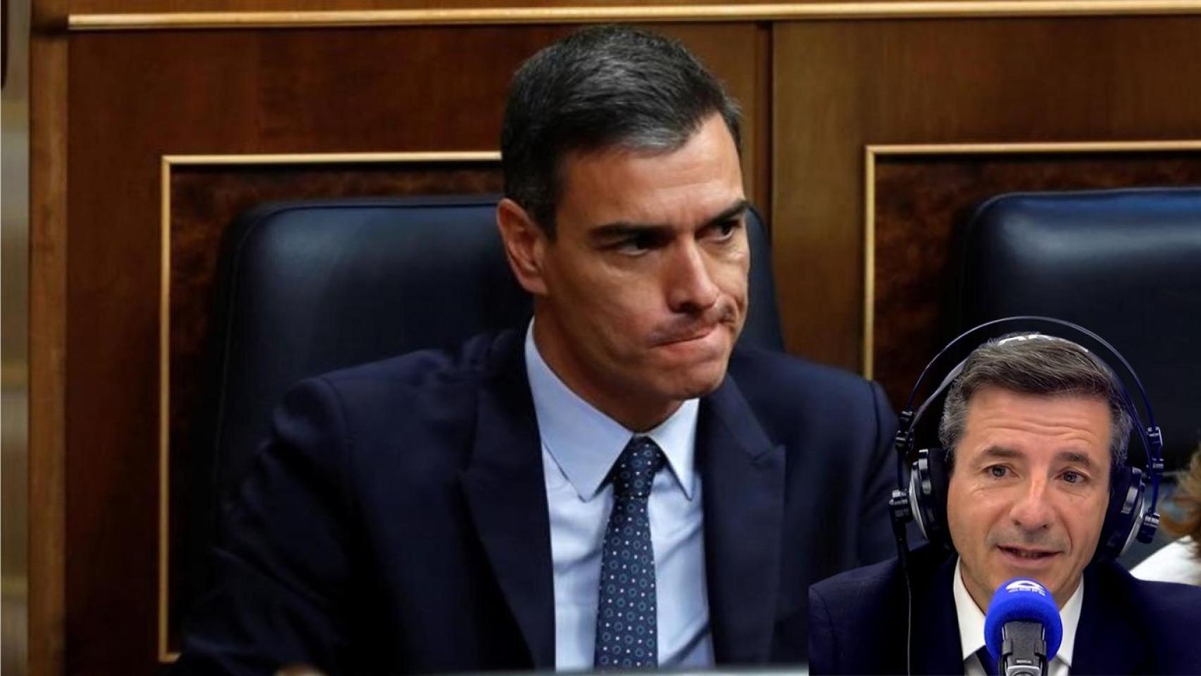 Pedro Sánchez y un montaje del asesor fiscal Rubén Gimeno. 