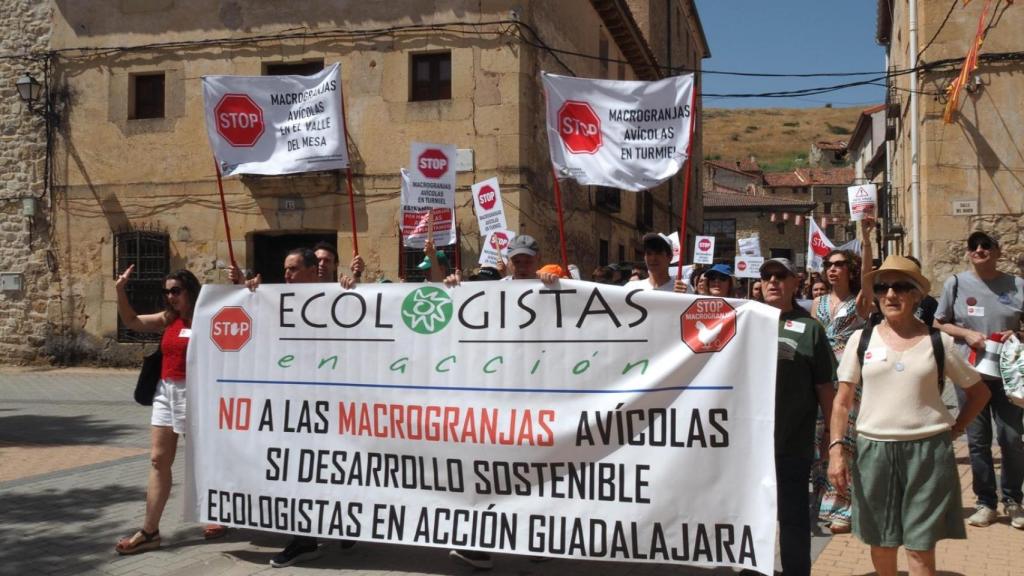 Protestas contra la macrogranja. 