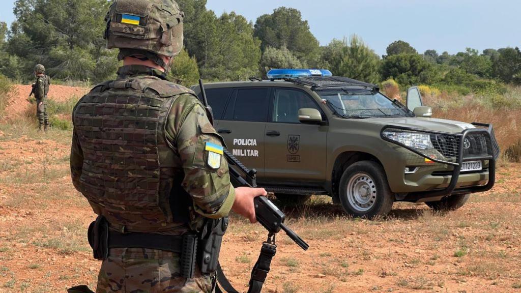 Militar ucraniano en instrucción de Policía Militar en España