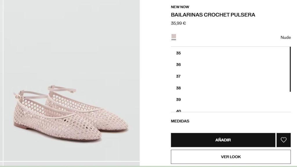 Bailarinas crochet. Ref. REF. 37051346