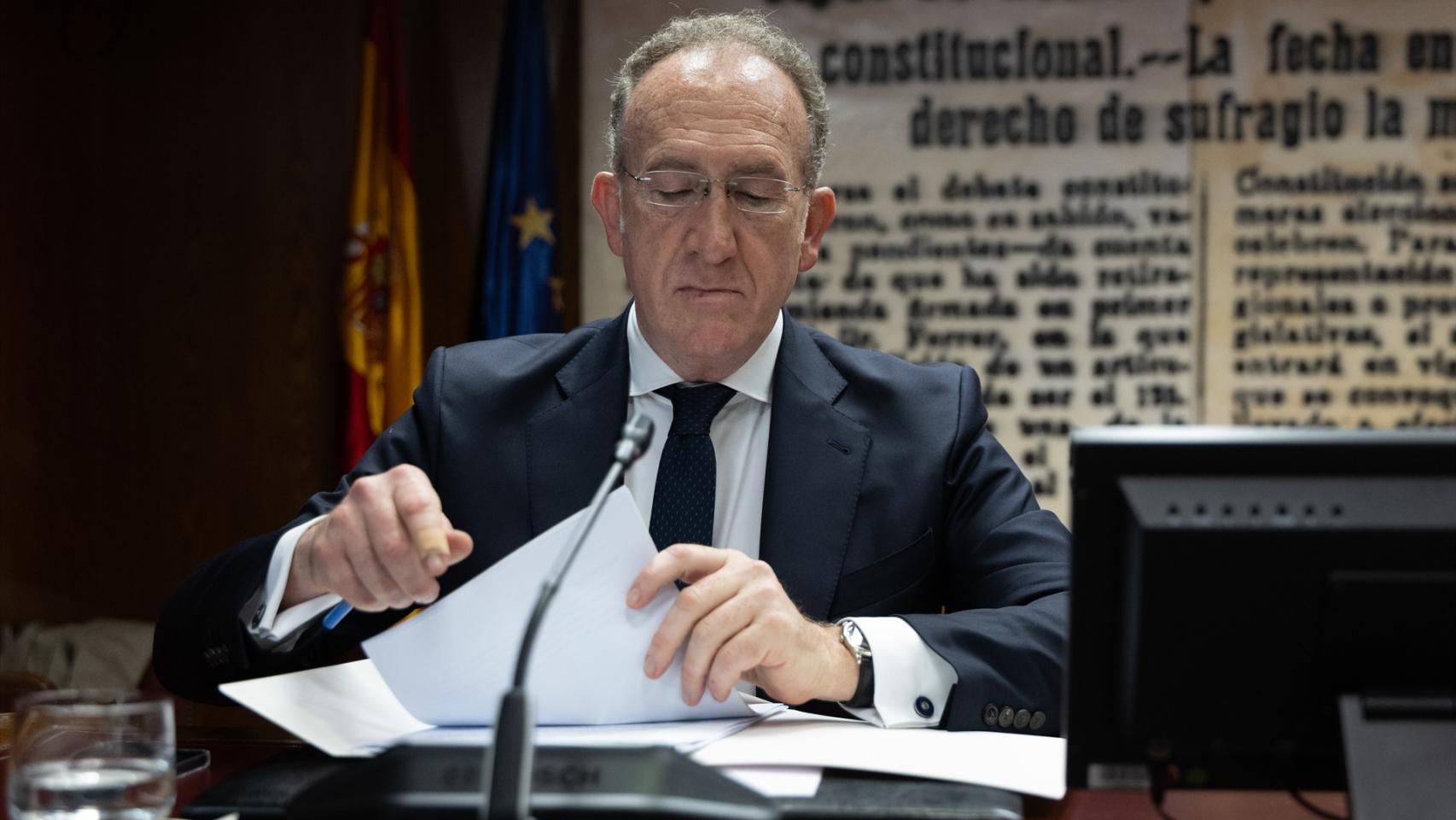 El exdirector de Participadas de la SEPI, responsable del seguimiento de Air Europa y Plus Ultra, José Ángel Partearroyo, este martes en el Senado.