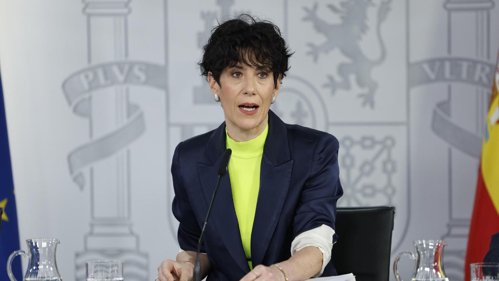  La portavoz del Gobierno y ministra de Inclusión, Seguridad Social y Migraciones, Elma Saiz, este martes.