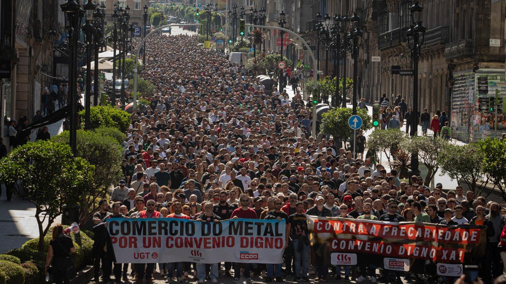 Manifestación del sector del metal en Vigo