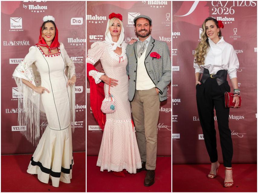 Paz Padilla, María Porto, el artista Gonhdo y Johanna Müller en el 'photocall' de los I Premios Castizos.