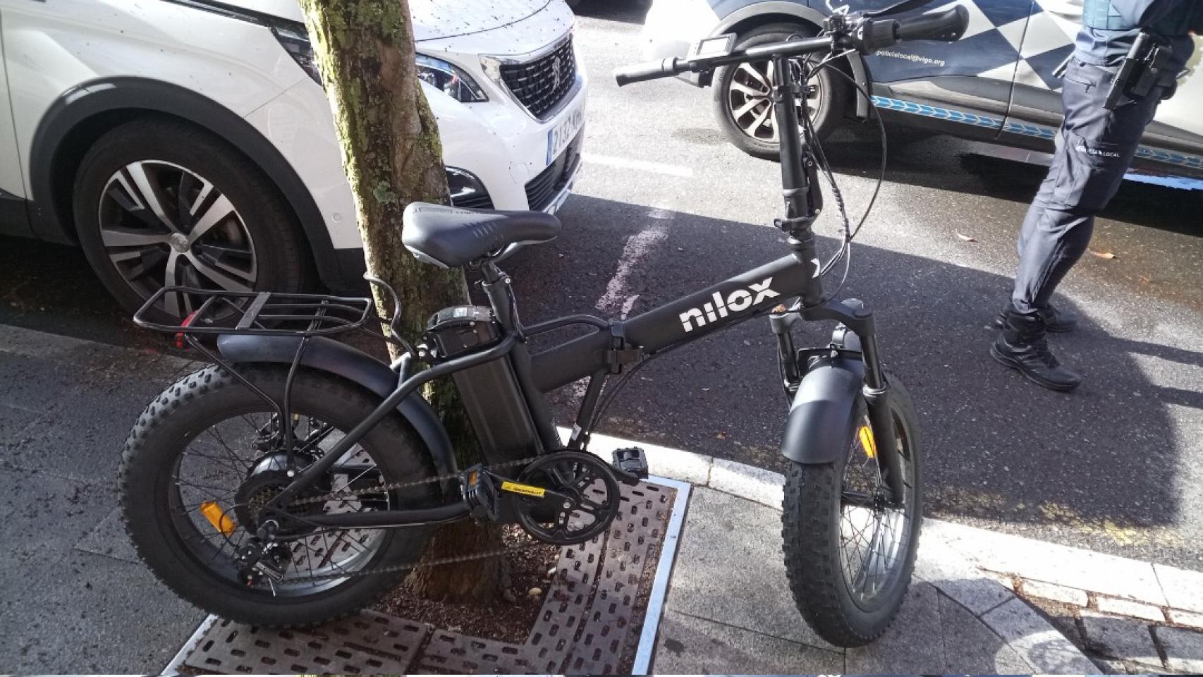 Bicicleta que trataban de robar