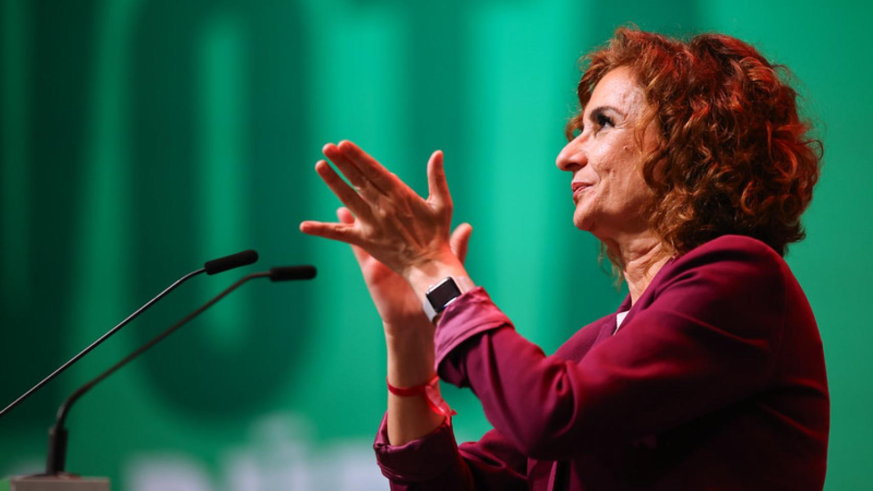 La candidata a la presidencia de la Junta de Andalucía, María Jesús Montero.