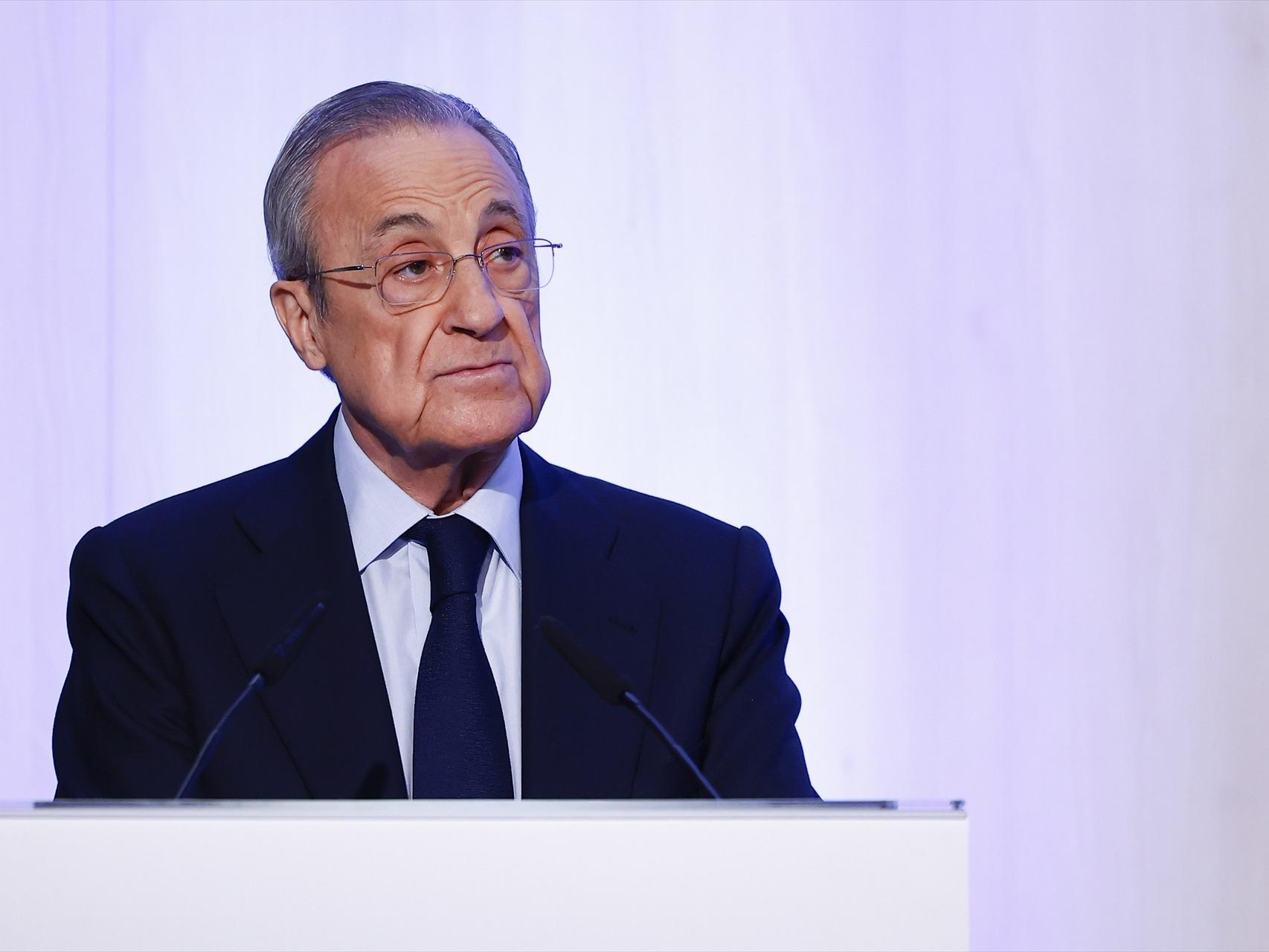 Florentino Pérez, en una declaración institucional.