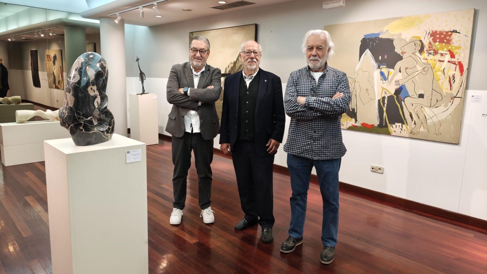 Carlos Álvarez, Serafín Ocaña y Beny Fernández, en la sala Trazo 