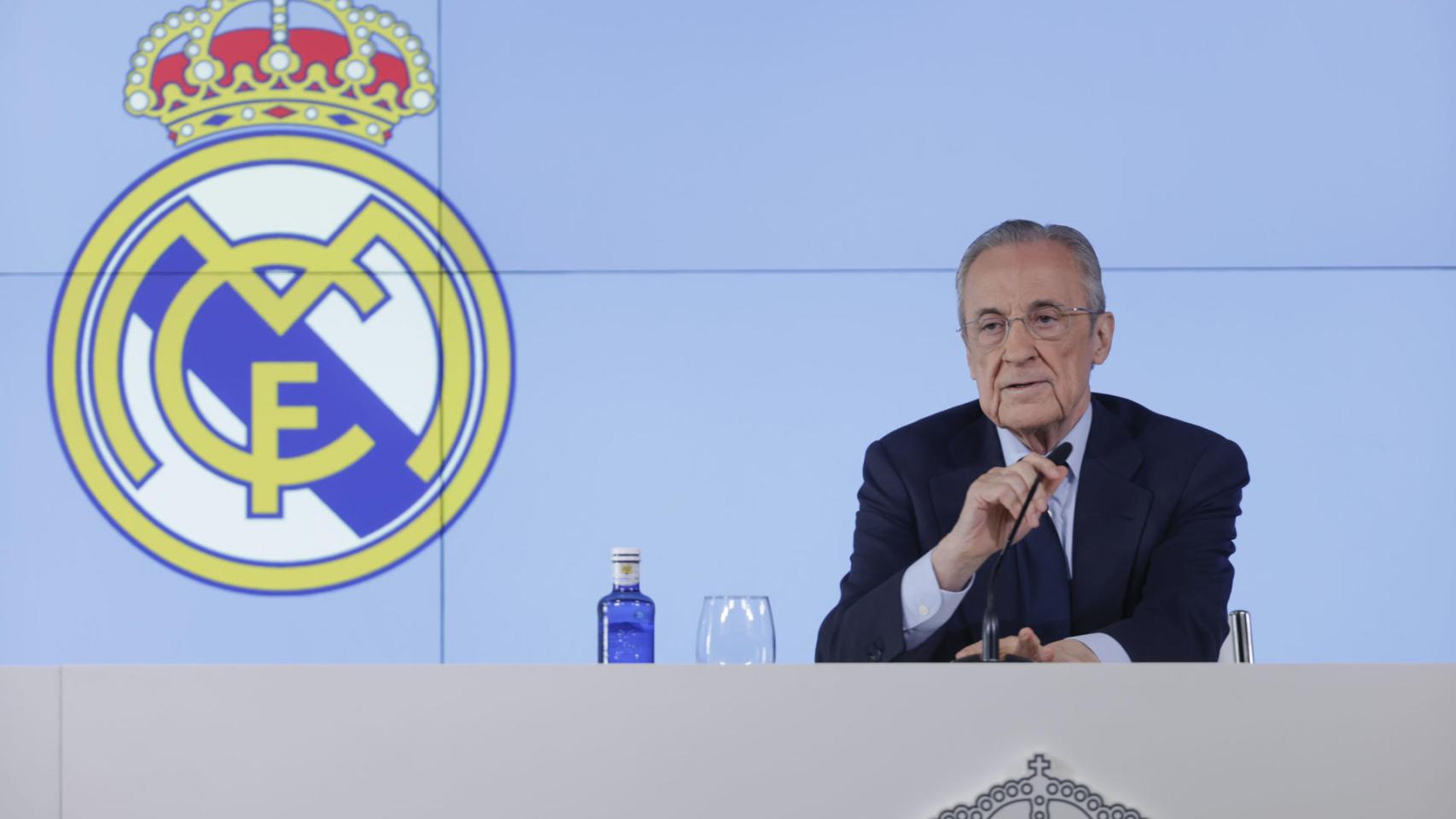 Florentino Pérez, en rueda de prensa.