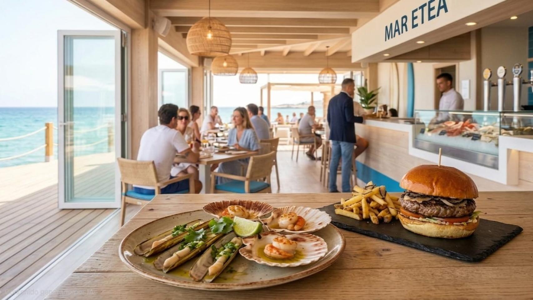Infografía del proyecto de la nueva cafetería-restaurante de la ETEA de Vigo