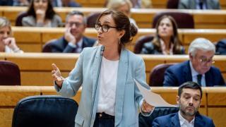 La ministra de Sanidad, Mónica García, este martes en el Senado.