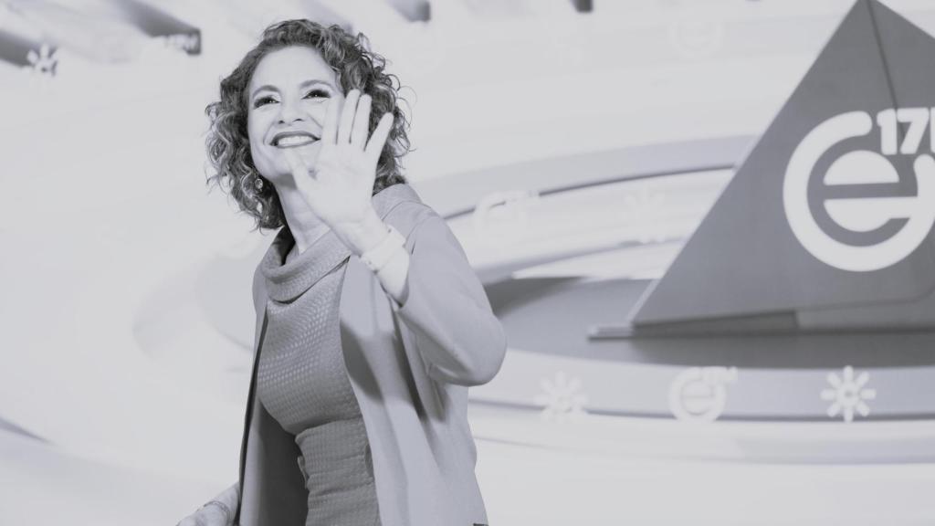 María Jesús Montero, este lunes en el segundo debate electoral andaluz.