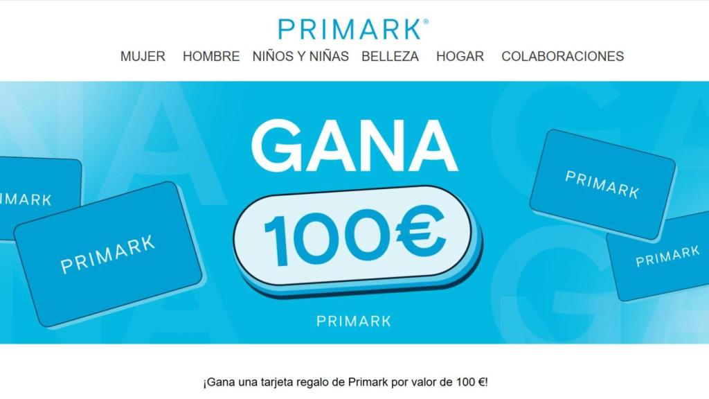 Formulario para participar en el sorteo.