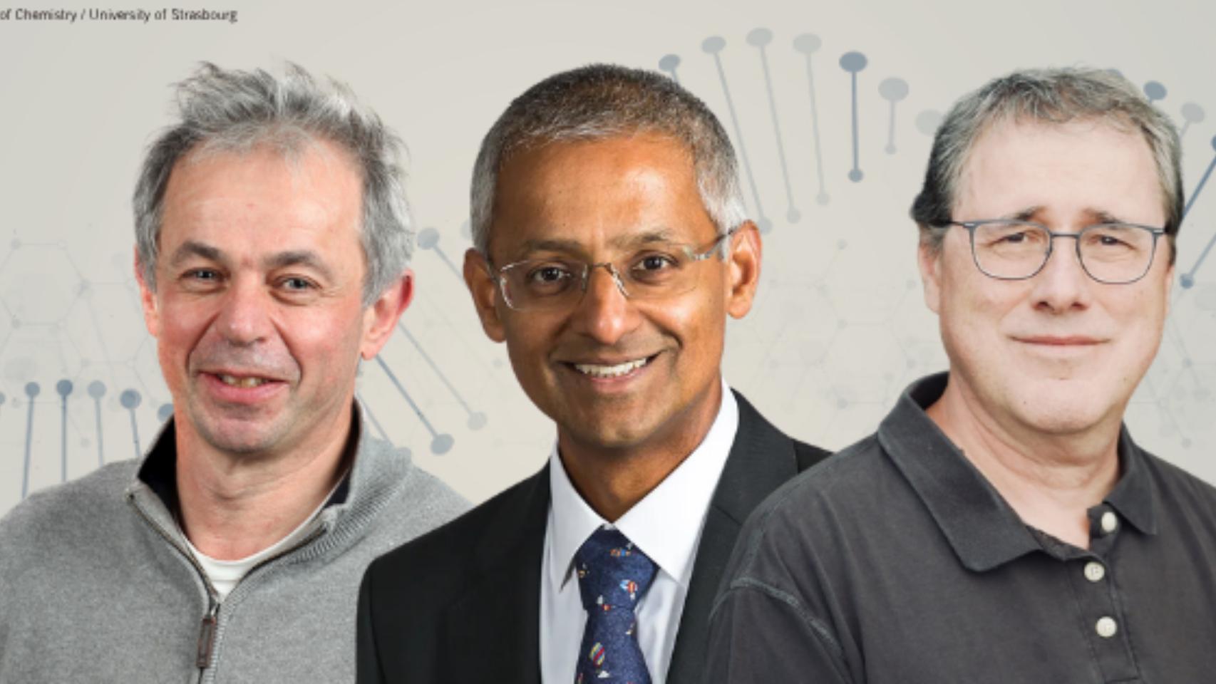 Los químicos británicos David Klenerman y Shankar Balasubramanian y el biofísico francés Pascal Mayer.