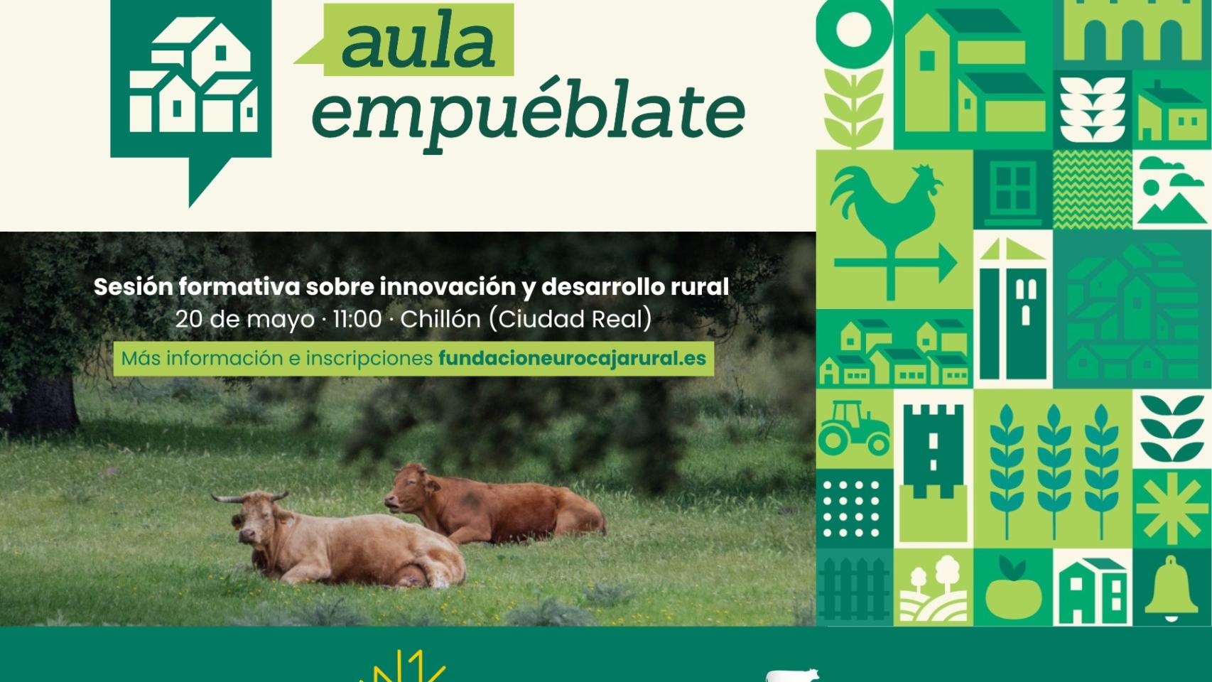 Cartel del 'Aula Empuéblate'.