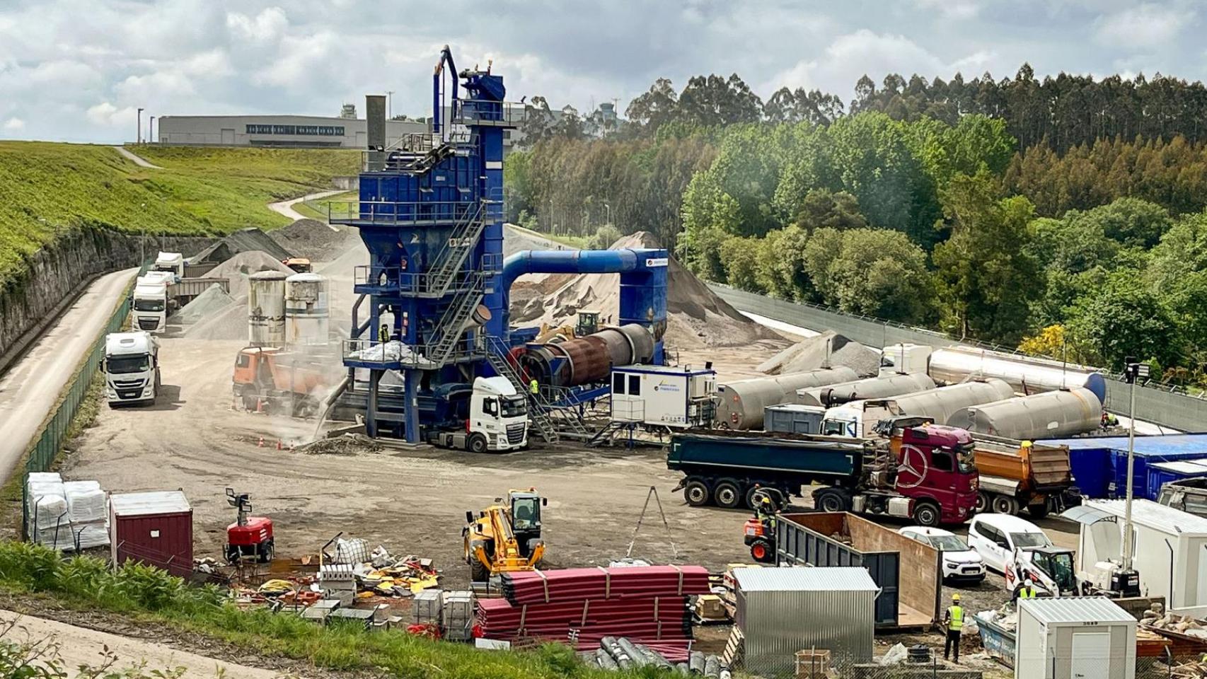 Obras en la pista del aeropuerto de Santiago