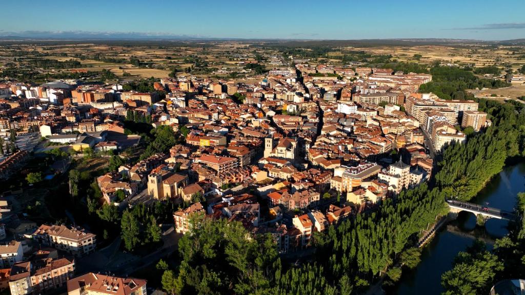 Vista aérea de Aranda de Duero.