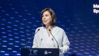 La ministra de Ciencia, Innovación y Universidades, Diana Morant, durante la presentación de la Estrategia Nacional de Deep Tech.