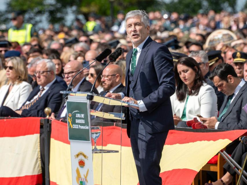 Fernando Grande-Marlaska, junto a la directora de la Guardia Civil este miércoles en Baeza (Jaén).
