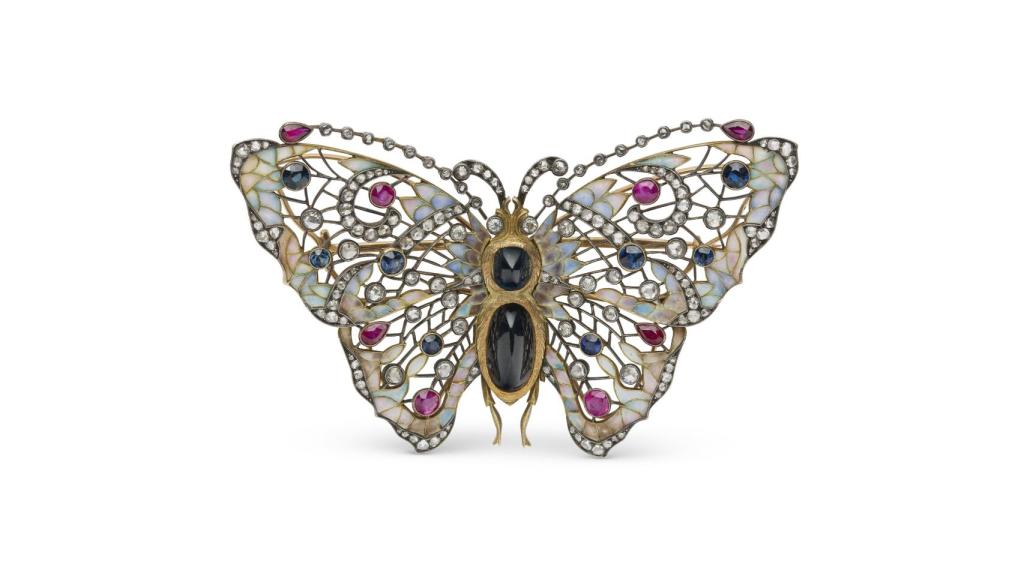 Broche de mariposa.