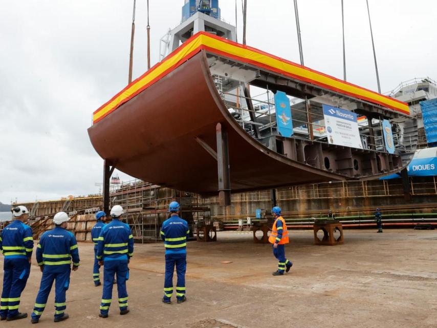 Ceremonia de puesta de quilla de la F-112, celebrada el 25 de abril del 2025