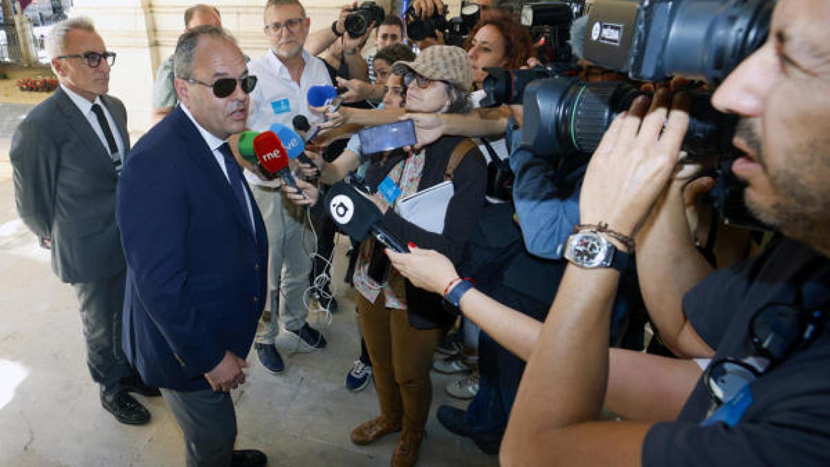 Carlos Baño frente a la prensa este miércoles.