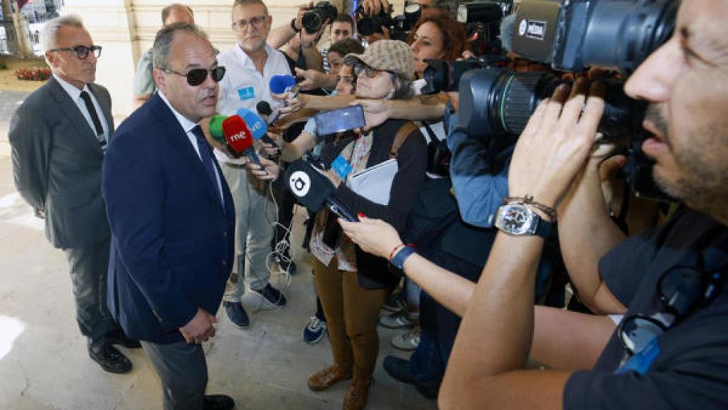 Carlos Baño frente a la prensa este miércoles.