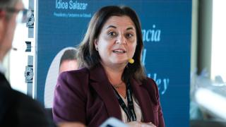 Idoia Salazar, presidenta y fundadora de OdiseIA, en el Foro Empresa e Inteligencia Artificial de Quincemil y ALTIA.