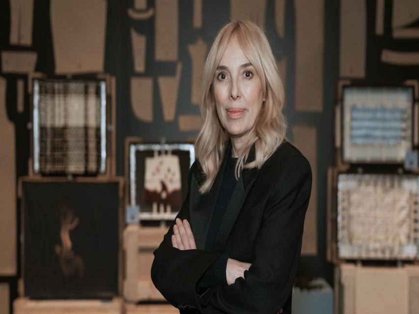 Teresa Helbig fotografiada en el Museo del Traje.