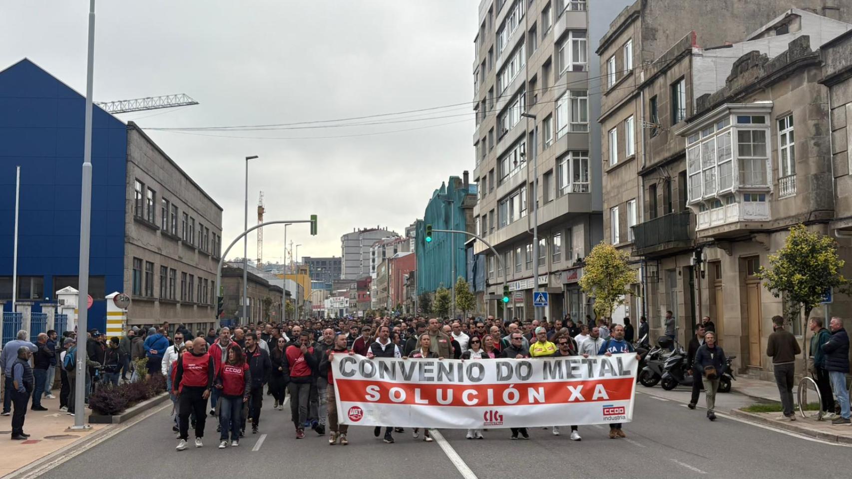 Manifestación del metal en Vigo, a 13 de mayo de 2026. 
