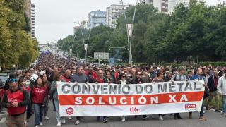 Manifestación del metal en Vigo, a 13 de mayo de 2026. 