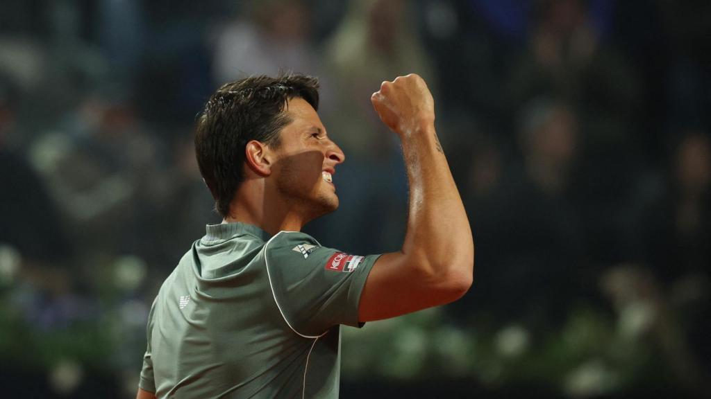 Luciano Darderi celebra un punto ante Rafa Jódar.