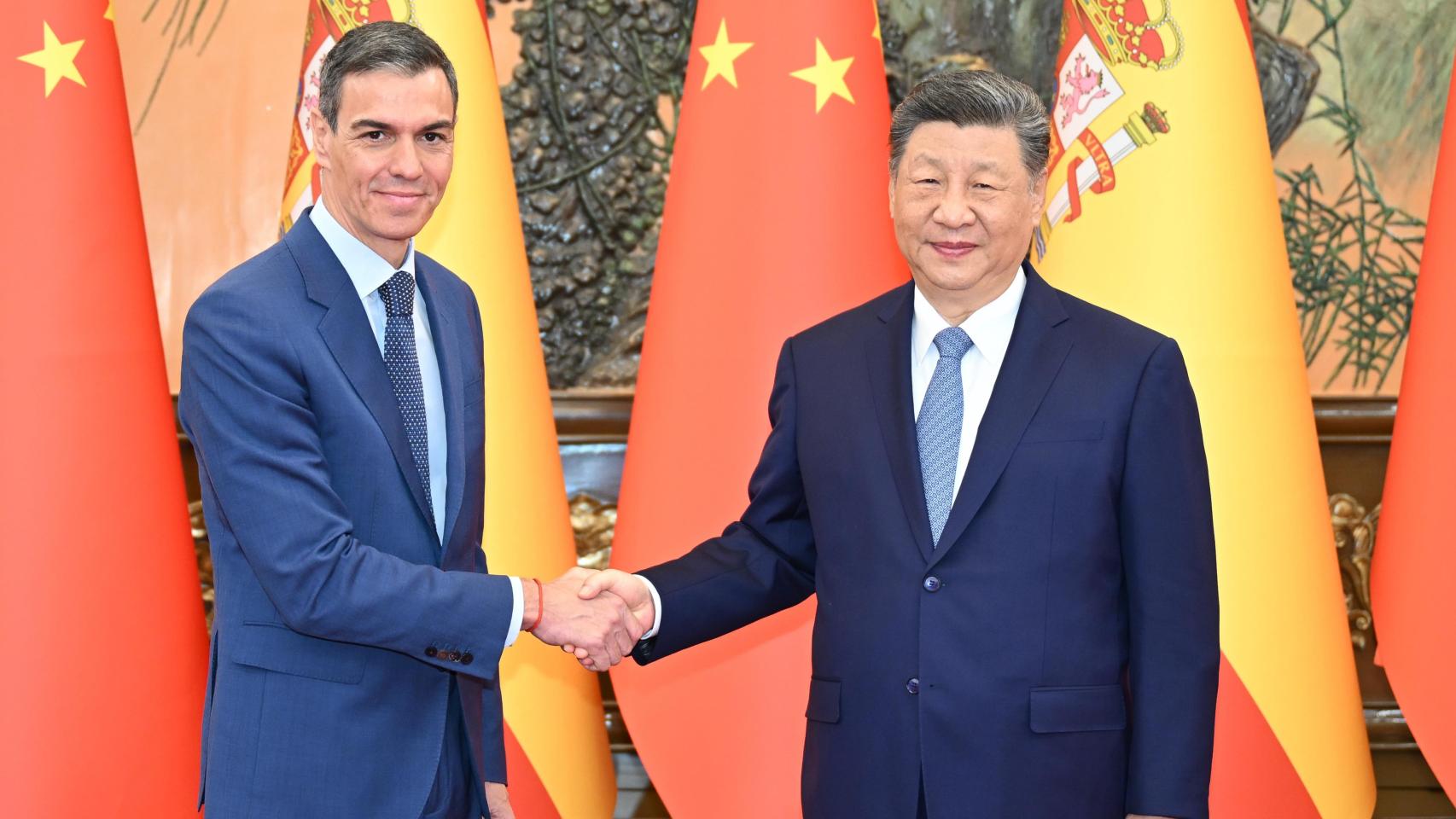 Pedro Sánchez y Xi Jinping en su visita el pasado mes de abril.