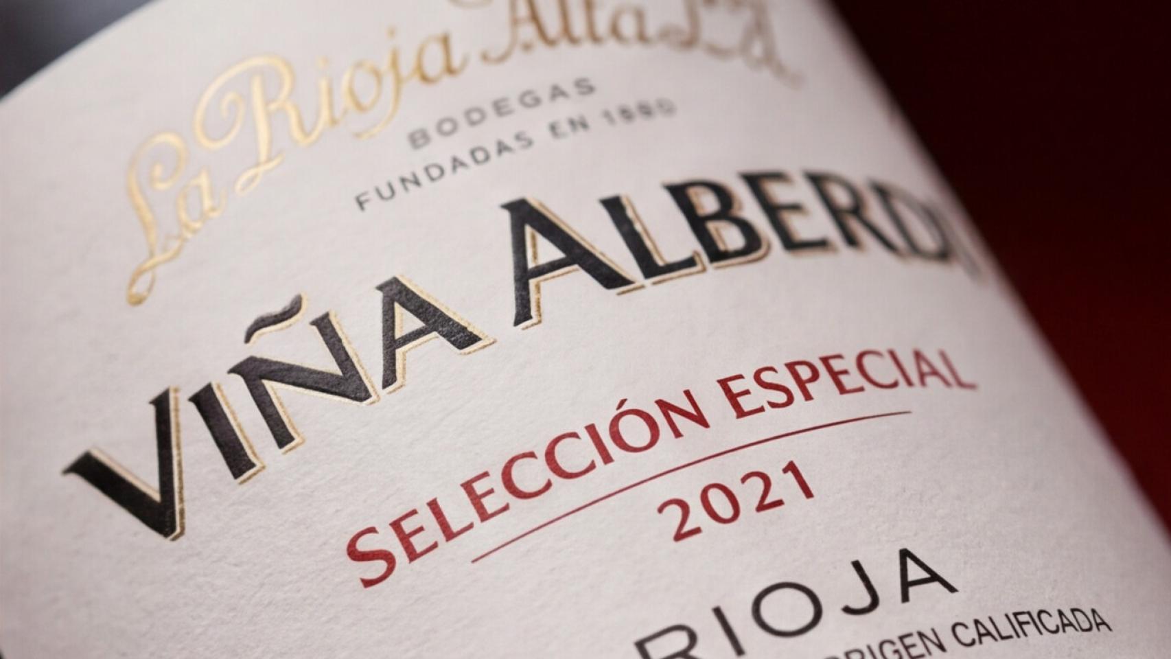 Etiqueta de Viña Alberdi selección especial reserva.