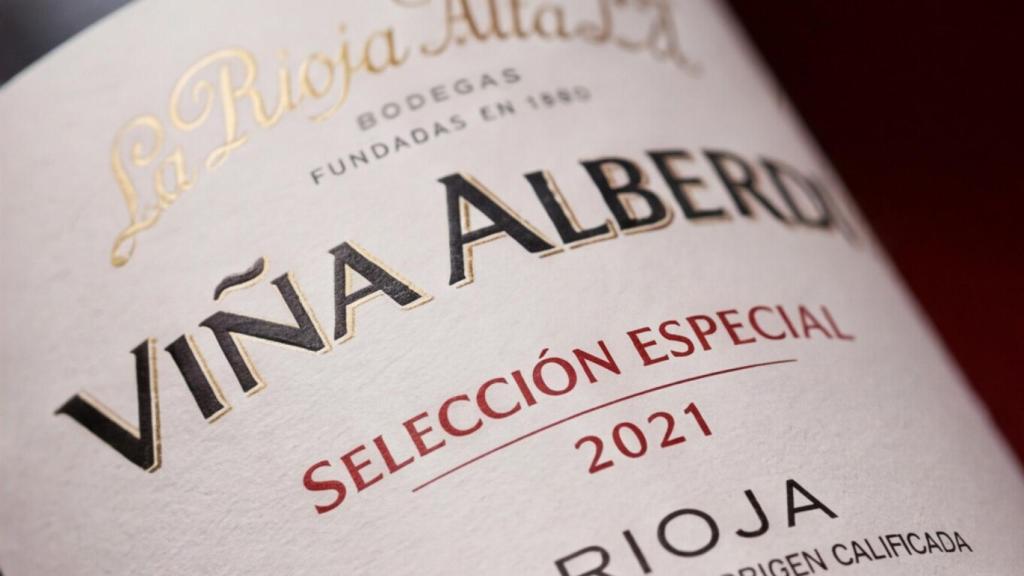 Etiqueta de Viña Alberdi selección especial reserva.