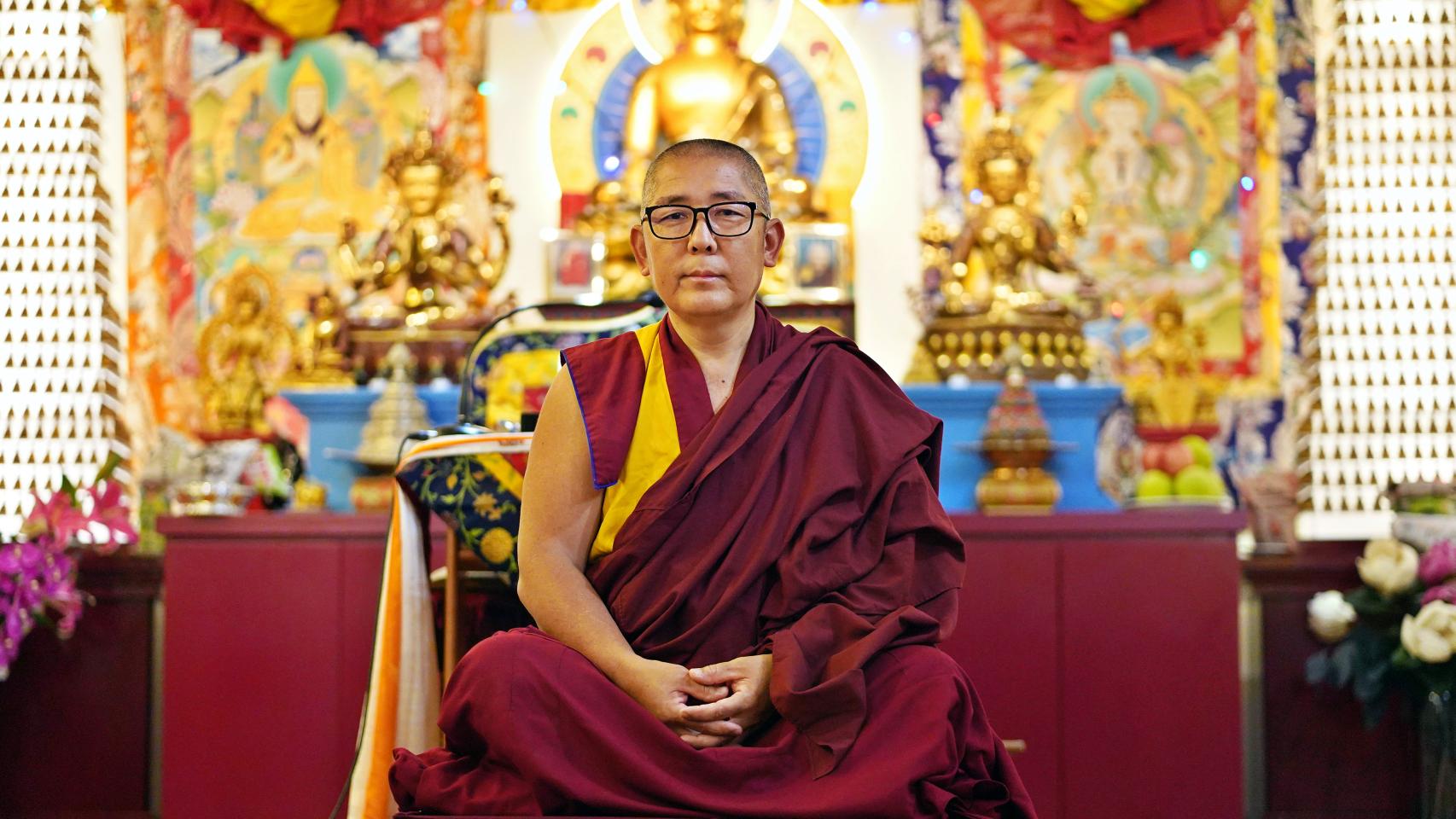 Lama Geshe Ngawang Losel en el Centro Budista Thubten 