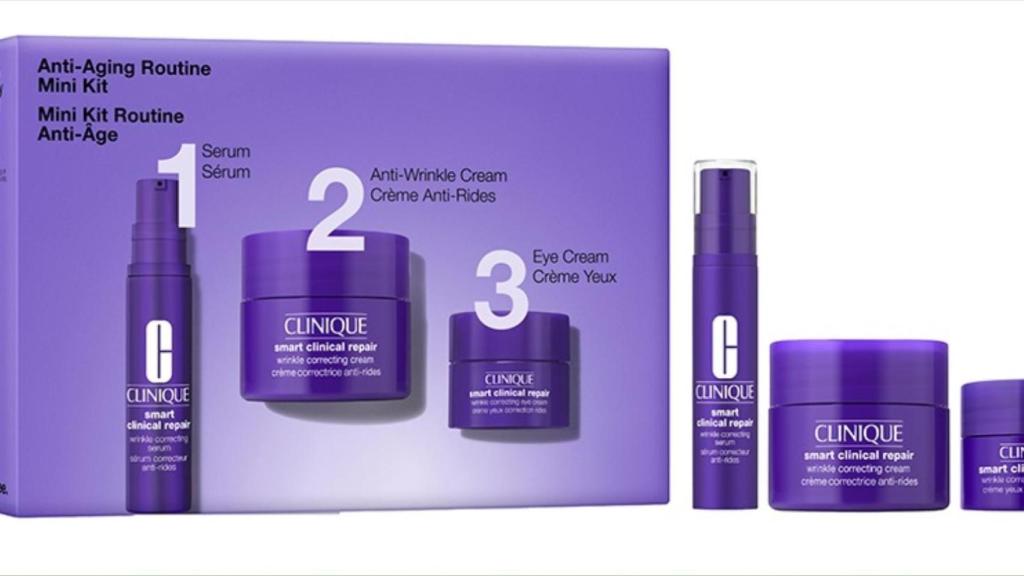 Estuche Regalo Rutina Anti-Edad: Mini Kit Smart Clinical Repair Clinique.