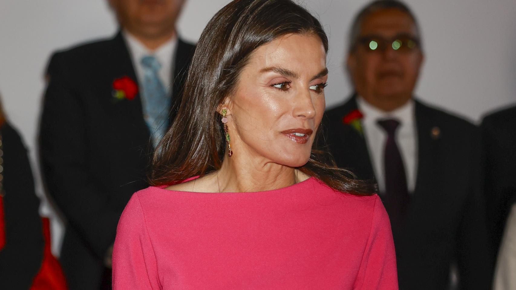 La reina Letizia, este jueves, en el Teatro Real de Madrid.